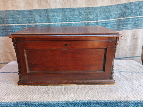 Mahogany sarcophagus form box - mahogany,