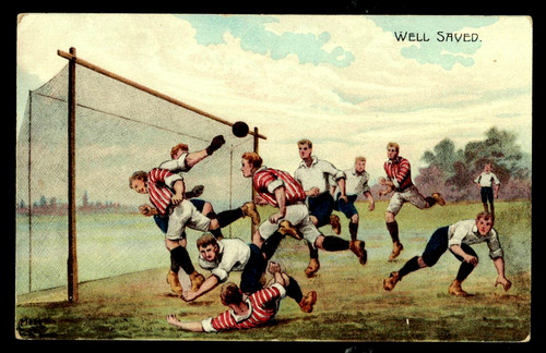 Vintage soccer postcard - uk,
