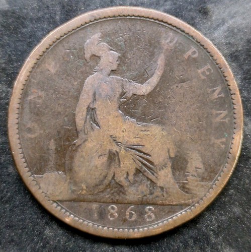 1868 victorian one penny - 1868,