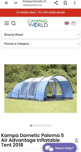 Kampa man air tent with - 5,