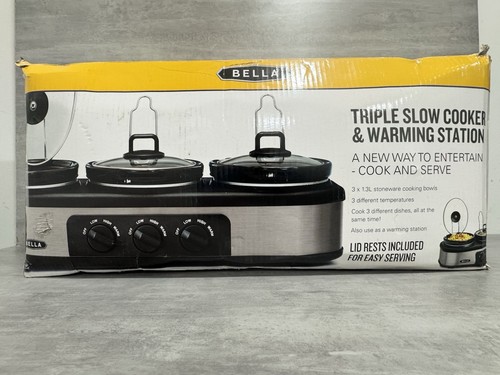 Bella triple slow cooker and - bella,
