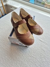 Padders Ladies Shoes Dwell 2  Uk 6.5 EE Mary Jane tan Brown Leather Brand New 