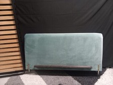 Loaf Handmade Chrome Kingsize Bed in Brach Ball Clever velvet  Chrome Feet