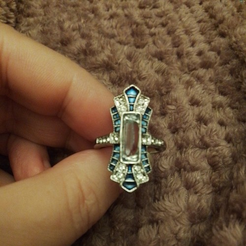 Silver coloured metal art deco - coloured,
