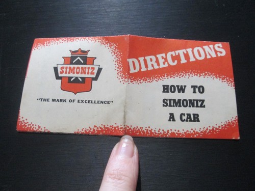 Directions how simoniz a - directions, to