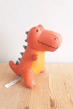 LITTLE BIG FRIENDS Orange Dino Friend Tyrannosaurus Chime Soft Vinyl Toy - Rare