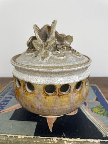 Vintage studio pottery - studio, lidded