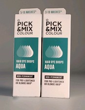 Superdrug Pick & Mix Colour Hair Dye Drop AQUA Non Permanent 50ml X2