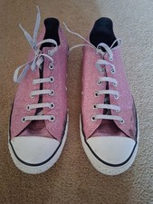 Pink Glitter Converse Size 5