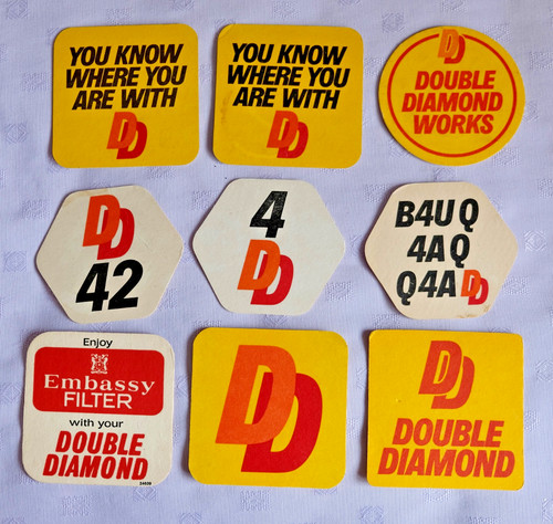 Vintage beer mats double - beer,