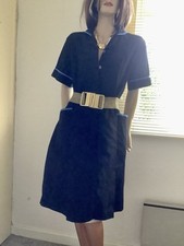 Classic Navy Blue with Cobalt Blue Piping Staff Nurse  Dress Uniform 16