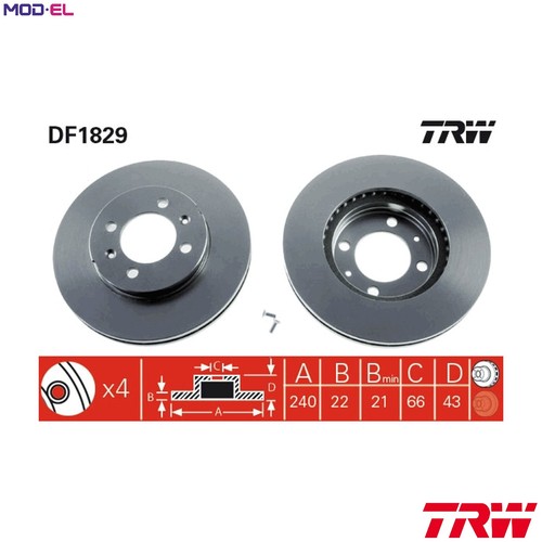 Brake disc df1829 for - 2x,
