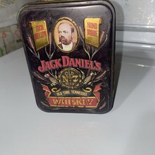 Vintage Jack Daniel’s Old No 7 Whiskey Collectors Tin & 2 Empty Mini Bottles 