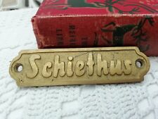 Solid Brass Dutch Toilet Door Plaque Sign 8cm