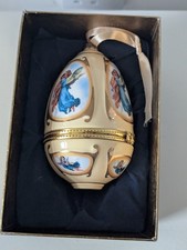 Mr. Christmas Angel Music Egg Fabergé Style Porcelain Box New with Box 2007