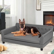Elegant Rectangle Dog Sofa Bed Pet Chair Lounge Couch Cushion Armchair Mattress