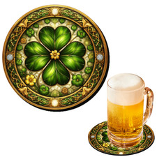 Coasters lucky Clover Stained