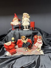 Antique Dollhouse Bisque Dolls