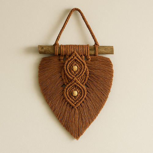Handmade macrame leaf - macrame,