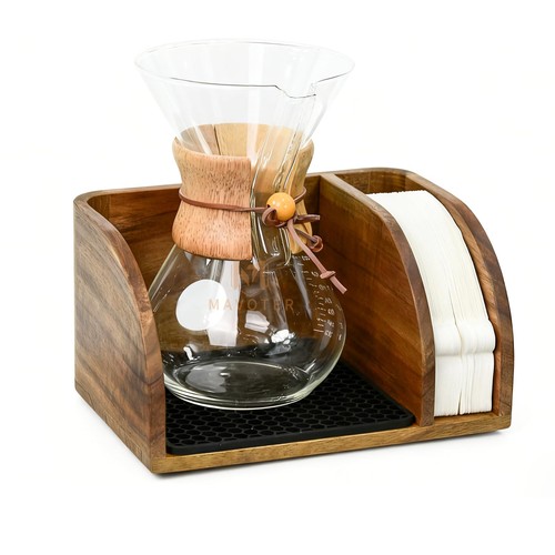 Acacia coffee caddy organizer - acacia,
