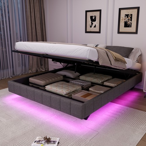 4ft6 double ottoman bed - double,