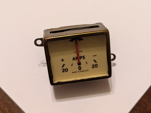 Vintage antique lucas ammeter - vintage,