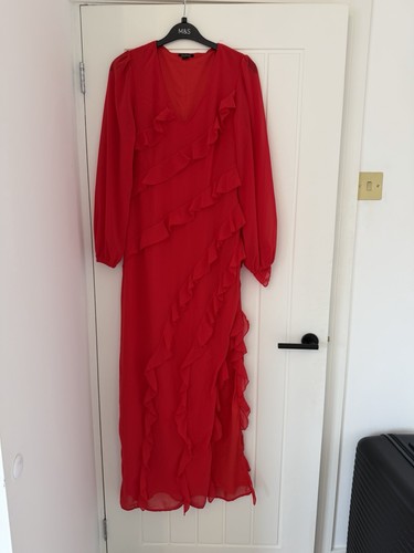 Boohoo red long sleeve - , chiffon