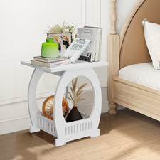 White Bedside Table Cabinet