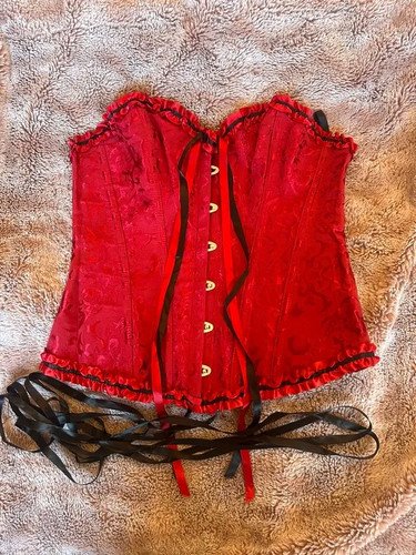 Vintage red corset - with, clip