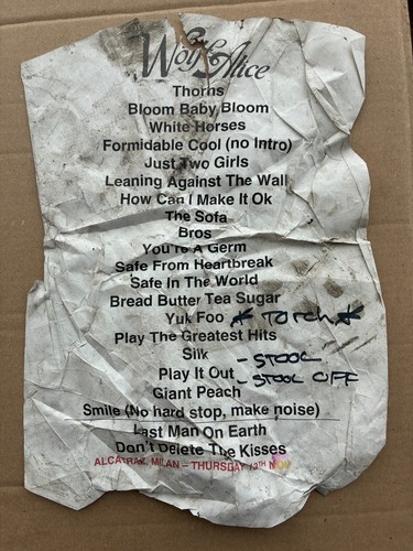 Wolf alice setlist milan - setlist,