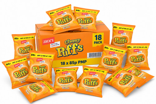 Jack cheesy puffs pack - cheesy, 18