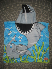 kids cotton towelling hooded bath/swim/beach robe