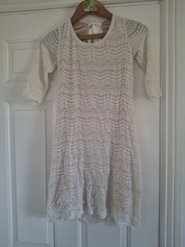 White lace mini dress - white,