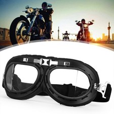 Retro Motorcycle Motorbike Aviator Goggles Glasses Vintage Outdoor Leather