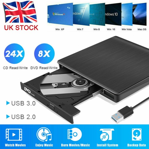 Slim external dvd drive - cd/dvd, usb