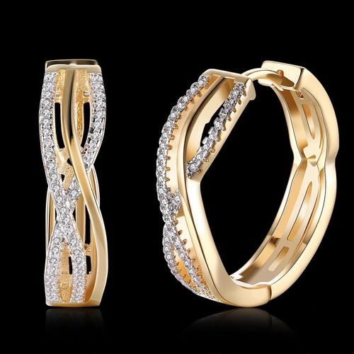 18k real gold filled hoop - 18k,