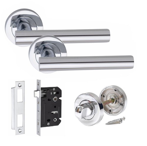 Bathroom door handle set - door,