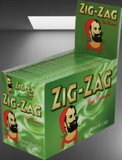 2000 GREAT MEGA  VALUE ZIG ZAG GREEN RIZLA-ROLLING PAPERS  50 PAPERS X 40 PACKET