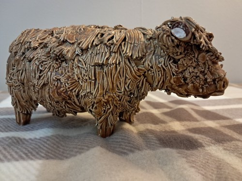 Vintage scottish highland cow - scottish,