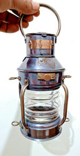Antique Oil Lamp Copper Anchor