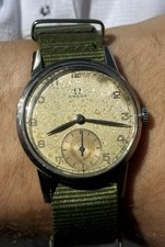 Omega Watch Mechanical 1947 Sub Second 30T2 Military Patina Men’s vintage swiss 