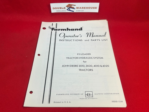 Farmhand operator manual - farmhand, operator's