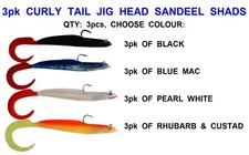 3pk 7" CURLY TAIL JIG HEAD