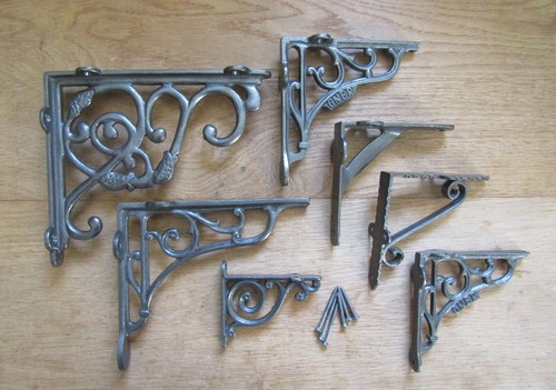 Cast iron shelf - , brackets