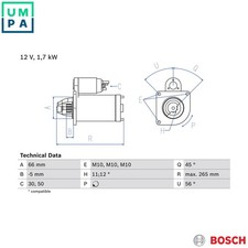 STARTER 0 986 013 240 FOR