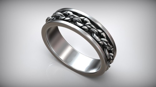 Oxidized mens skull - mens, bone