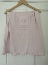 Pink Baby DIOR Blanket Embroidered Monogram