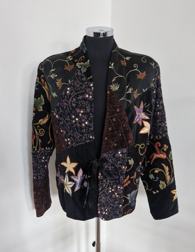 Indigo moon velvet patchwork - velvet,
