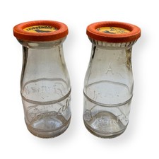 Vintage half pint milk bottles - vintage,
