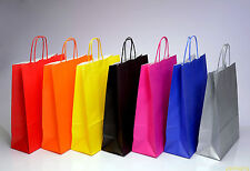 Coloured Paper Bag Twist Handle Party Gift Carrier / Bags With Handles - Medium